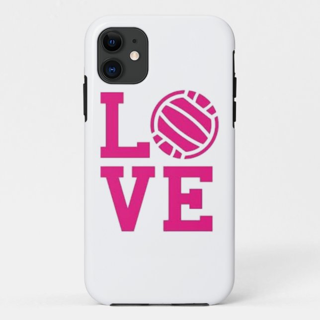 Coques Case-Mate iPhone Cas de téléphone de volleyball d'amour (Dos)