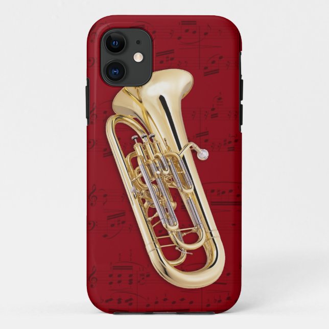 Coques Case-Mate iPhone Cas de téléphone d'euphonium et de musique. (Dos)