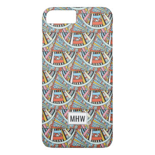 Coque iPhone 8 Plus/7 Plus Cas de téléphone monogramme personnalisé Motif Abs