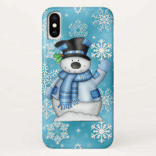Coques Pour iPhone Cas des vacances dix de bonhomme de neige de Noël