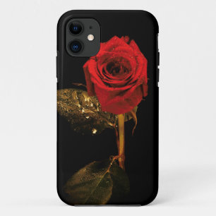 Coques Pour iPhone Cas d'IPhone 5 de rose rouge