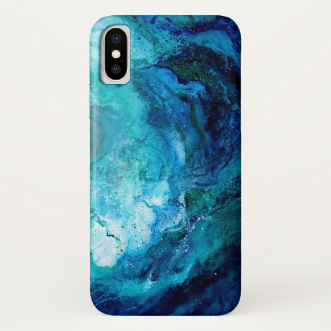 Coques Case-Mate iPhone Cas d'Iphone X, ressac bleu (Dos)