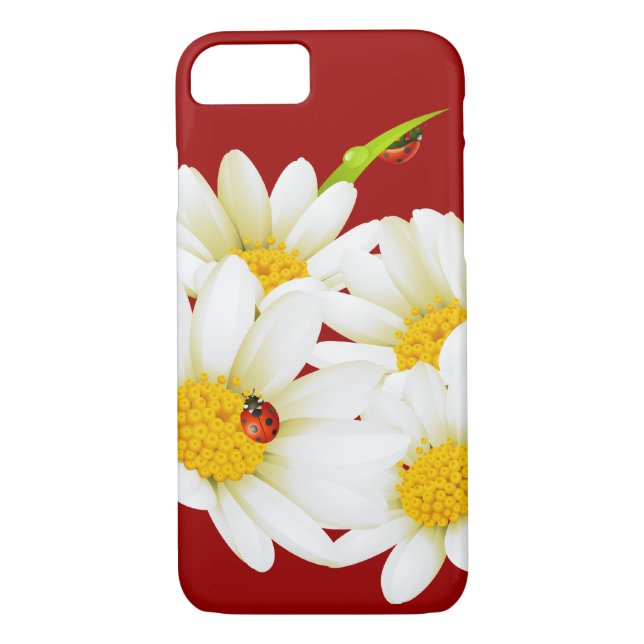 Coques Case-Mate iPhone Cas du bel iPhone 7 de marguerites et de (Dos)