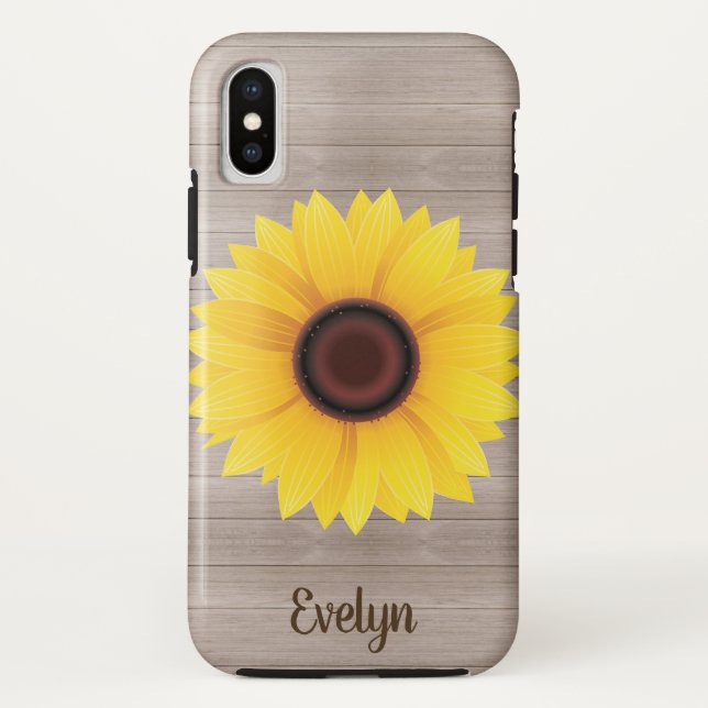 Coques Case-Mate iPhone Cas du téléphone portable des femmes de tournesol (Dos)