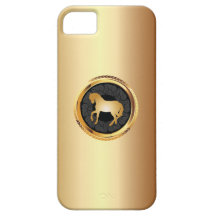 Cas élégant de l'iPhone 5 de cheval d'or