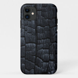 Coque iPhone 11 Cas en bois brûlé de l'iPhone 5 de texture