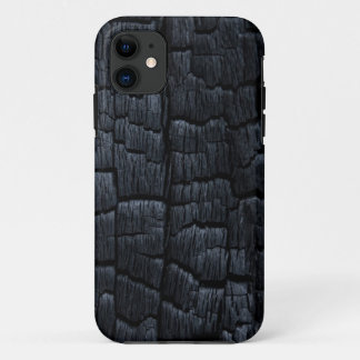 Coque iPhone 11 Cas en bois brûlé de l'iPhone 5 de texture
