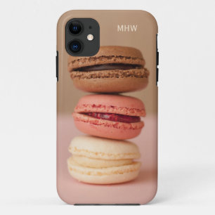 Coque Case-Mate Pour iPhone Cas faits sur commande de monogramme de macarons