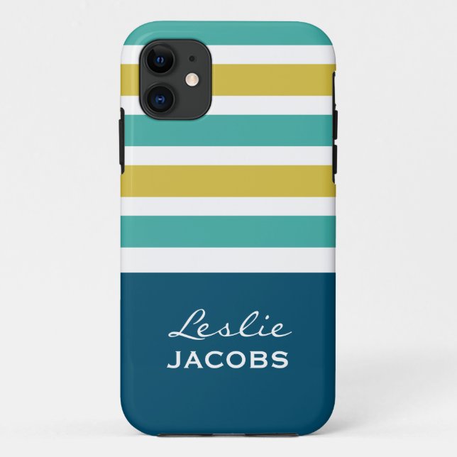 Coques Case-Mate iPhone Cas faits sur commande de monogramme de motif de (Dos)