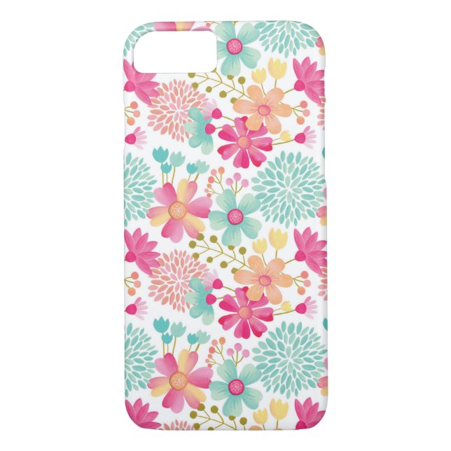 Coques Case-Mate iPhone Cas floral peint de l'iPhone 7 de motif (Dos)