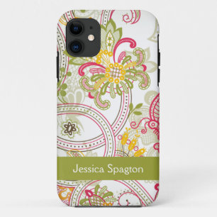 Coque iPhone 11 Cas floral vintage chic de l'iphone 5 de Paisley