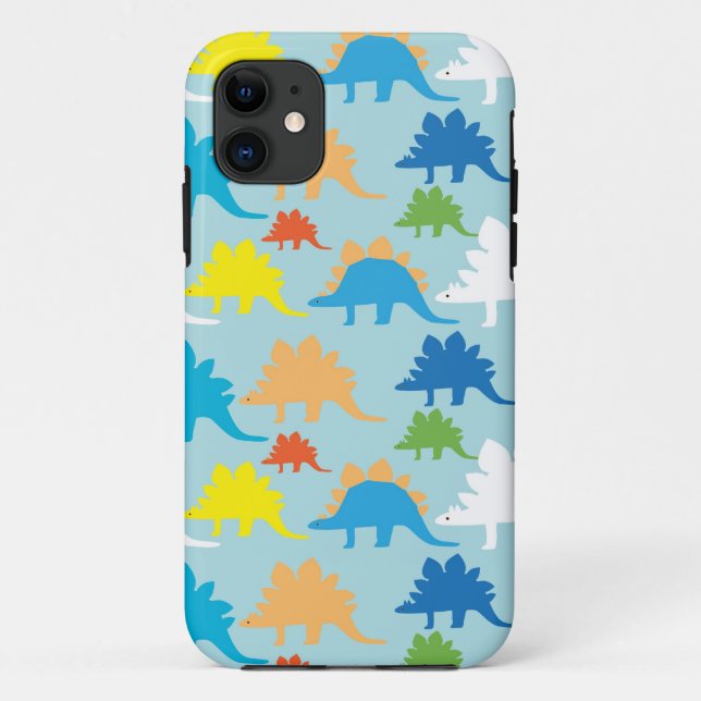 Coques Case-Mate iPhone Cas frais de l'iPhone 5 de dinosaures bleu-clair (Dos)