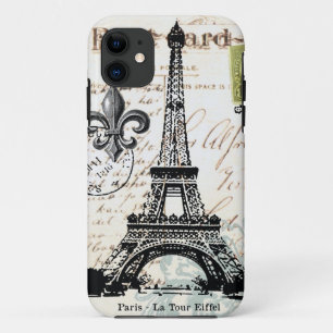 Coque Case-Mate Pour iPhone Cas français vintage de l'iphone 5 de Tour Eiffel