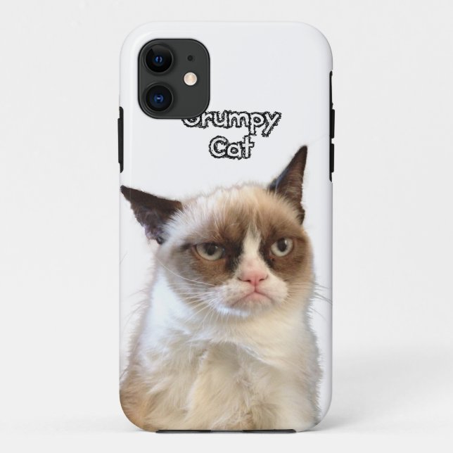 Coques Case-Mate iPhone Cas grincheux de téléphone de chat (Dos)