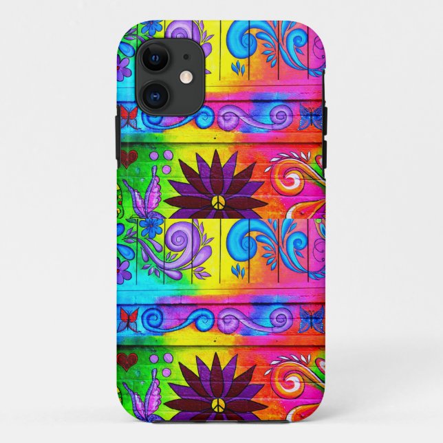 Coques Case-Mate iPhone cas hippie psychédélique super de téléphone (Dos)