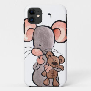 Coque Case-Mate iPhone Cas illustré de téléphone de souris et d'ours d