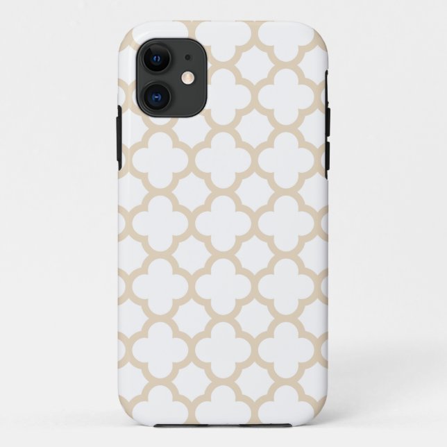 Coques Case-Mate iPhone Cas \ ivoire de l'iPhone 5/5S de Quatrefoil (Dos)