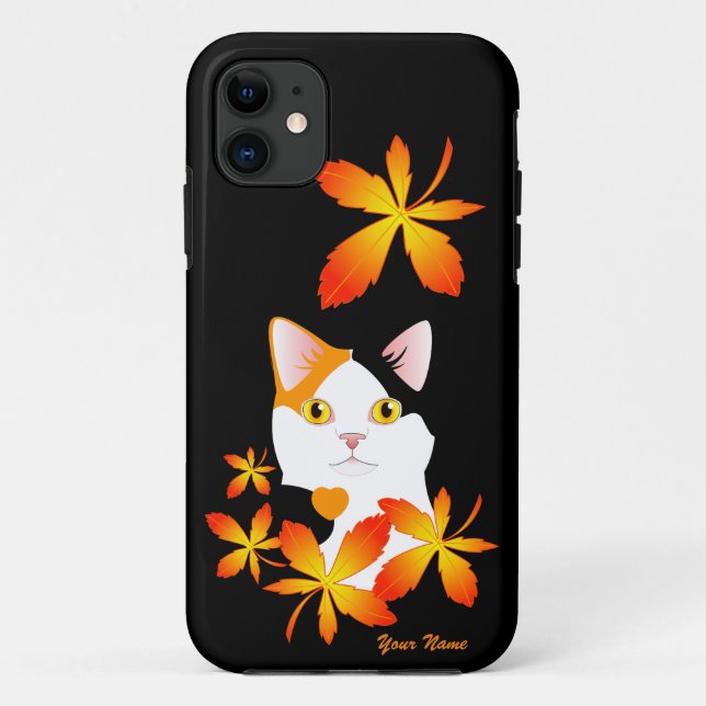 Coques Case-Mate iPhone Cas japonais d'amour de chat de queue écourtée de (Dos)