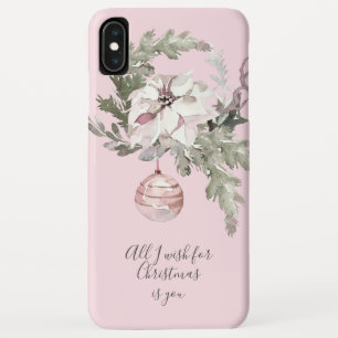 Case-Mate iPhone Case Cas maximum floral de l'iPhone XS de Noël rose