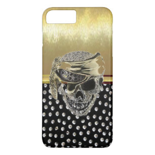 Etui iPhone Case-Mate Cas métallique frais de conception de crâne d'or