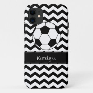 Coque iPhone 11 Cas moderne de l'iPhone 5 du football de zigzag de