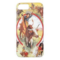 Cas occidental de l'iPhone 7 "de cow-girl vintage"