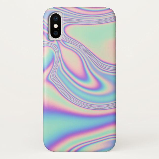 Coques Case-Mate iPhone Cas olographe de l'iPhone X d'irisation de mer (Dos)