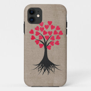 Coques Pour iPhone Cas orienté de l'iPhone 5 d'arbre de coeur