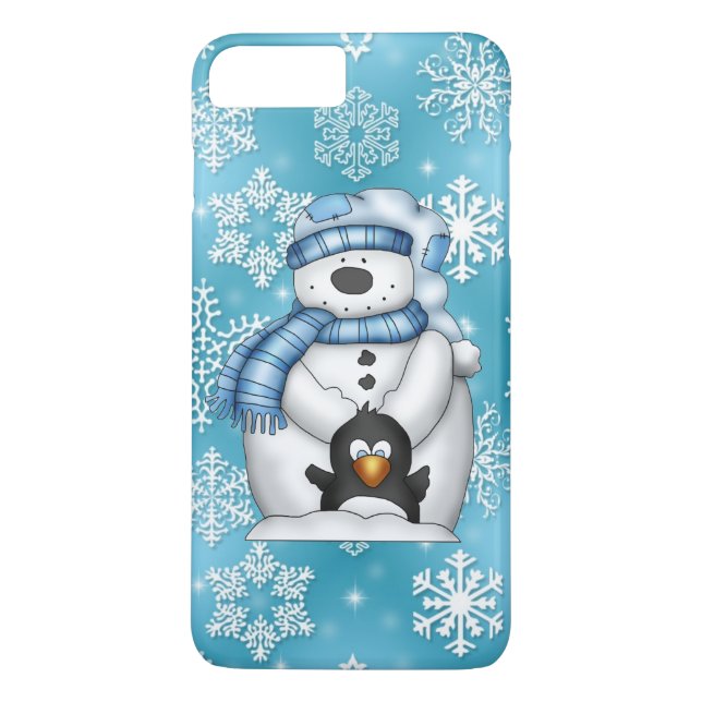 Coques Case-Mate iPhone Cas plus de l'iPhone 7 de bonhomme de neige de (Dos)