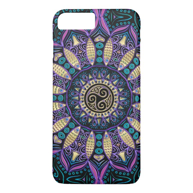 Coques Case-Mate iPhone Cas plus de l'iPhone 7 de mandala de Triskele de (Dos)
