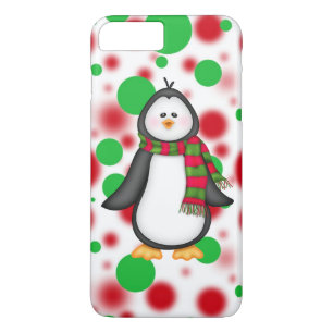 Etui iPhone Case-Mate Cas plus de l'iPhone 7 de pingouin de Noël à pei