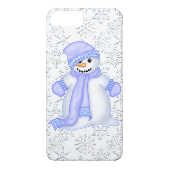 Coques Case-Mate iPhone Cas plus de l'iPhone 7 de snowflae de bonhomme de (Dos)
