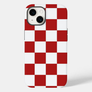 Coque Case-Mate iPhone Cas plus de l'iPhone 8 Checkered rouges et blancs