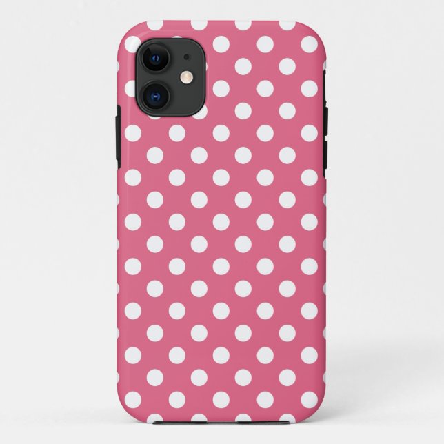 Coques Case-Mate iPhone Cas rose de l'iPhone 5 de point de polka de (Dos)