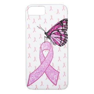 Etui iPhone Case-Mate Cas rose de papillon de ruban de conscience de