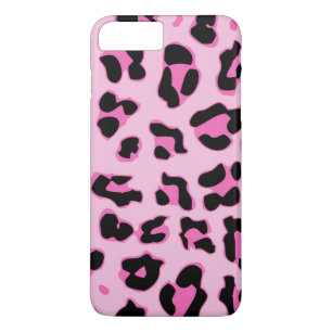 Coque iPhone 7 Plus Cas rose de téléphone de guépard
