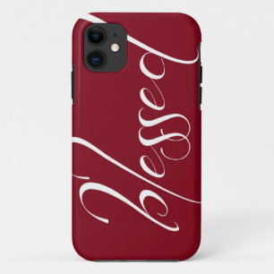 Coque Case-Mate iPhone Cas rouge-foncé béni de l'iPhone 5s de déclaration