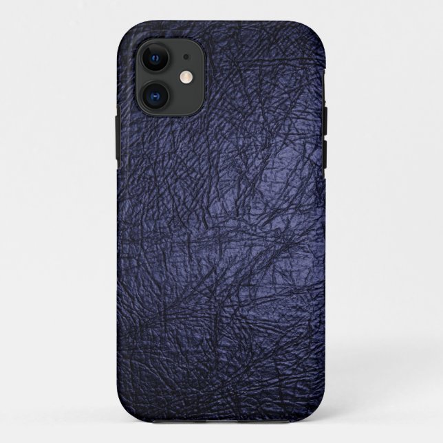 Coques Case-Mate iPhone Cas simili cuir de l'iPhone 5 de bleu marine (Dos)