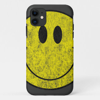 Coque iPhone 11 Cas souriant vintage de l'iPhone 5 de visage