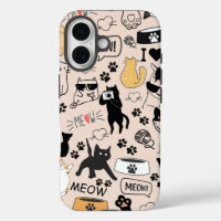 Cas téléphonique Motif Amoureux de les chats migno