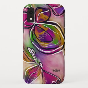 Case-Mate iPhone Case Cas téléphonique "Pink and Greens Floral"