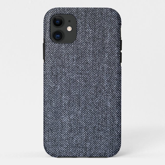 Coques Case-Mate iPhone Cas : Tissu tweed gris (Dos)
