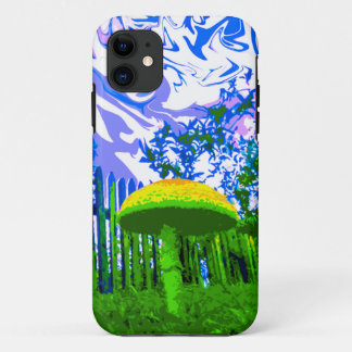 Coque iPhone 11 Cas Trippy de l'iPhone 5 de champignon (lumineux)