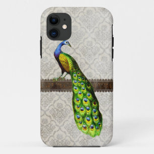Coques Pour iPhone Cas vintage de l'iPhone 5 d'illustration de paon