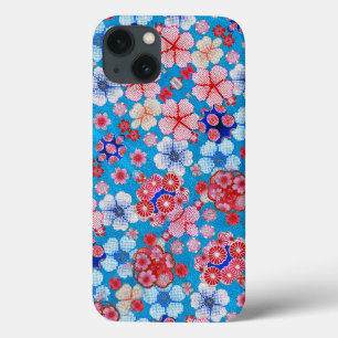 Coque Case-Mate iPhone Cascade bleue en cascade Floral Chirimen