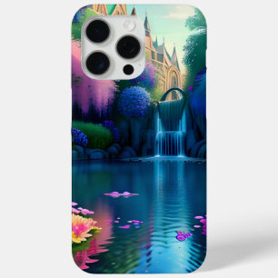 Coque Case-Mate iPhone Cascade dans un étang avec Fleurs