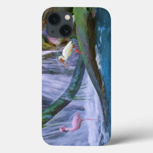 iPhone 13 Case Cascade, Flamant rose, et IBIS tropicaux