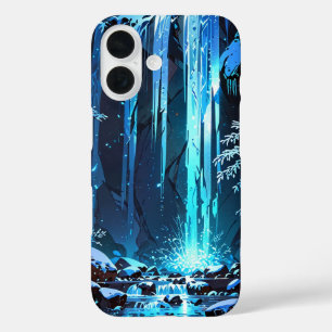 Coque Pour iPhone 16 Cascade gelée d'hiver