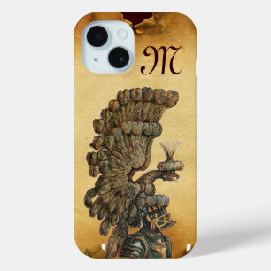 COQUE POUR iPhone 15 CASQUE DE CHEVALIER ANTIQUE AVEC PARC D'AGLE