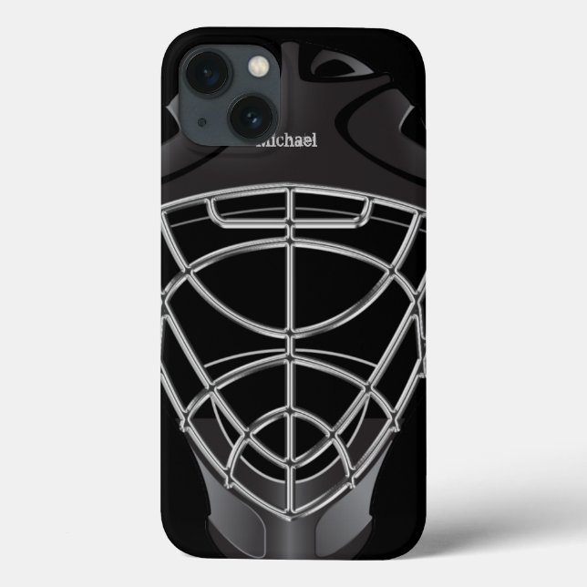 Coques Case-Mate iPhone Casque de gardien de hockey (Verso)
